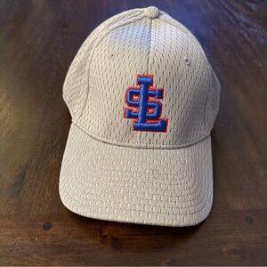 Gray Baseball Cap‎ SL with Red and Blue Logo
